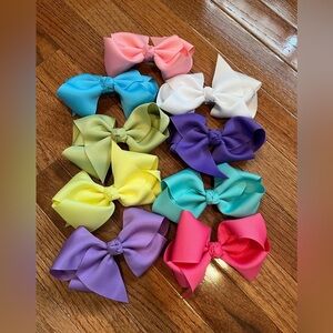 Bundle of 9 girls hair bows